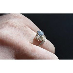 alternative raw diamond engagement ring raw crystal size 4 5 6 7 8 8 9 1…